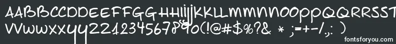 DkJoeSchmoe Font – White Fonts on Black Background