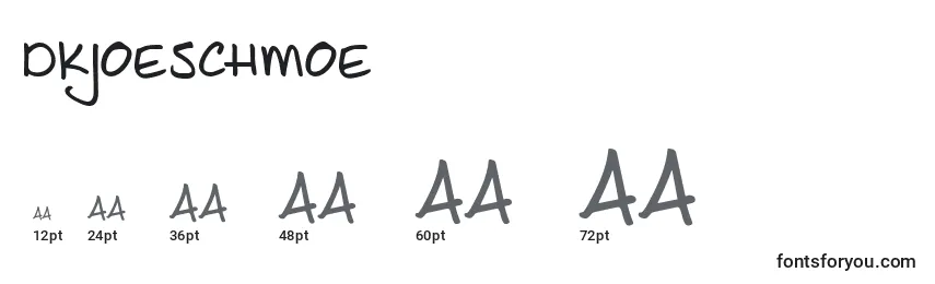 Размеры шрифта DkJoeSchmoe