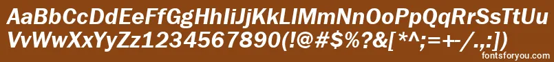 FranklingothdemiettItalic Font – White Fonts on Brown Background
