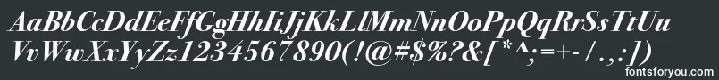 Шрифт Bodoni72cBolditalic – белые шрифты