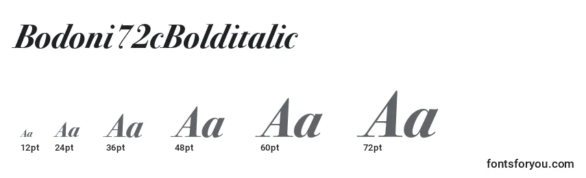 Размеры шрифта Bodoni72cBolditalic