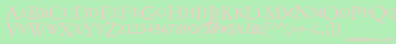 Garamondno2dcdreg Font – Pink Fonts on Green Background