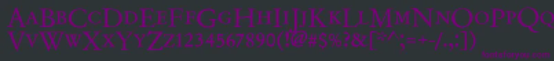 Lisätietoja Garamondno2dcdreg-fontista Garamondno2dcdreg-fontti – violetit fontit mustalla taustalla