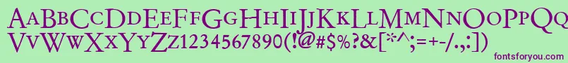 More about Garamondno2dcdreg Font Garamondno2dcdreg Font – Purple Fonts on Green Background