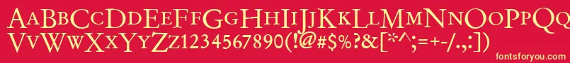 More about Garamondno2dcdreg Font Garamondno2dcdreg Font – Yellow Fonts on Red Background