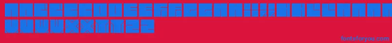 Bloktypeface Font – Blue Fonts on Red Background