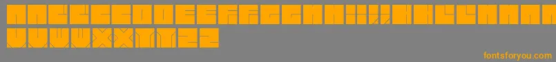 Czcionka Bloktypeface – pomarańczowe czcionki na szarym tle