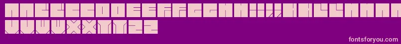 Bloktypeface Font – Pink Fonts on Purple Background