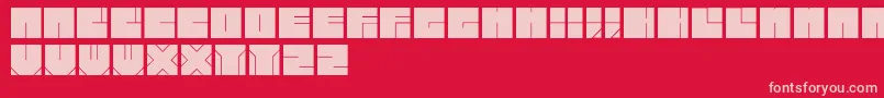 Bloktypeface Font – Pink Fonts on Red Background