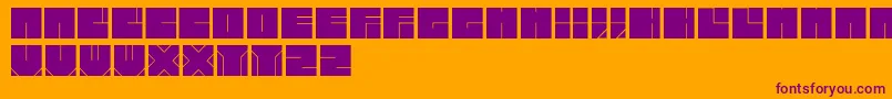 Bloktypeface-fontti – violetit fontit oranssilla taustalla