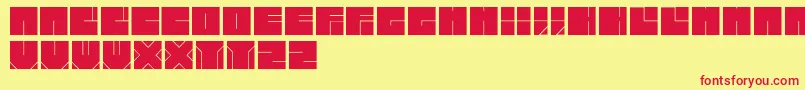 Bloktypeface Font – Red Fonts on Yellow Background