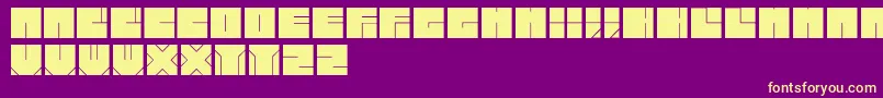 Bloktypeface Font – Yellow Fonts on Purple Background