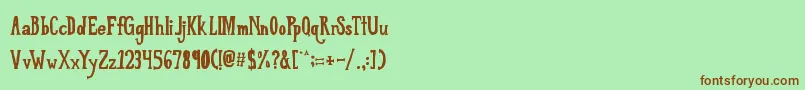 LoveTilKilled Font – Brown Fonts on Green Background