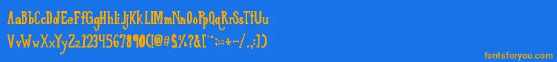 LoveTilKilled Font – Orange Fonts on Blue Background