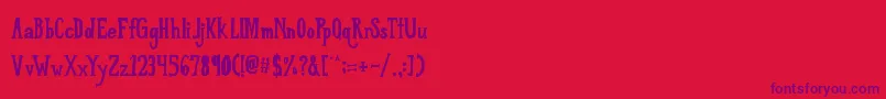 LoveTilKilled Font – Purple Fonts on Red Background