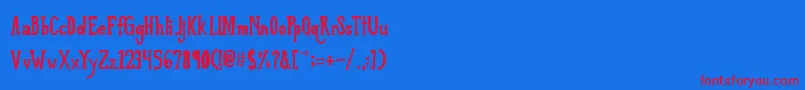 LoveTilKilled-fontti – punaiset fontit sinisellä taustalla