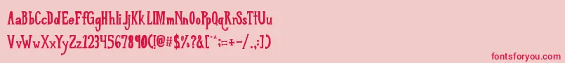 LoveTilKilled Font – Red Fonts on Pink Background