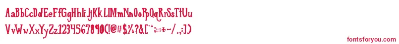 LoveTilKilled-fontti – punaiset fontit valkoisella taustalla