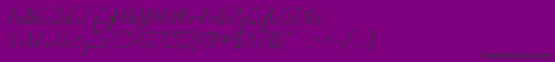 SmothBightItalicPorKustren Font – Black Fonts on Purple Background