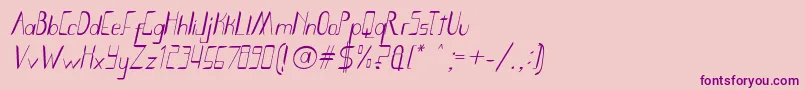 SmothBightItalicPorKustren Font – Purple Fonts on Pink Background