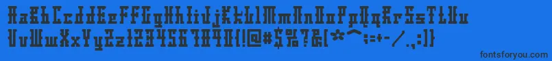 Dsayaksc Font – Black Fonts on Blue Background