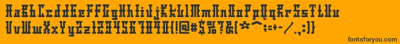 Dsayaksc Font – Black Fonts on Orange Background