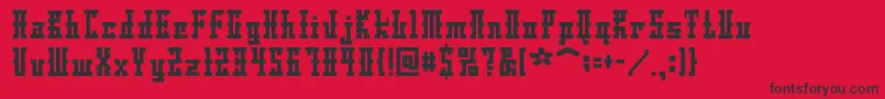 Dsayaksc Font – Black Fonts on Red Background
