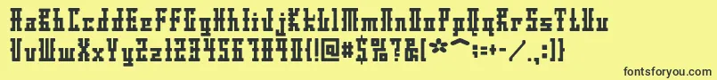 Dsayaksc Font – Black Fonts on Yellow Background