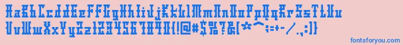 Dsayaksc Font – Blue Fonts on Pink Background
