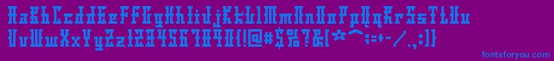 Dsayaksc Font – Blue Fonts on Purple Background