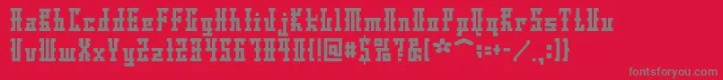 Dsayaksc Font – Gray Fonts on Red Background