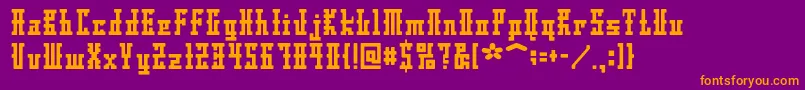 Dsayaksc Font – Orange Fonts on Purple Background