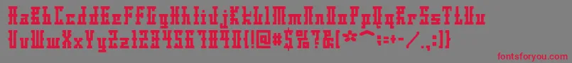 Dsayaksc Font – Red Fonts on Gray Background