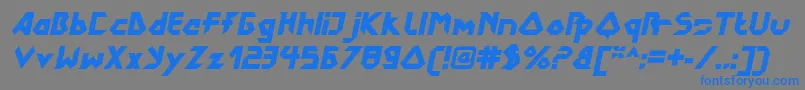 Police DokterbryceBlackitalic – polices bleues sur fond gris
