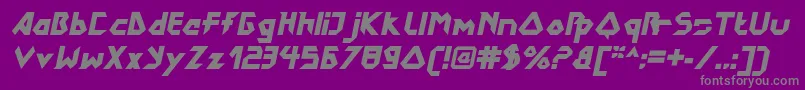 Шрифт DokterbryceBlackitalic – серые шрифты на фиолетовом фоне