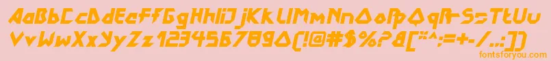 DokterbryceBlackitalic Font – Orange Fonts on Pink Background