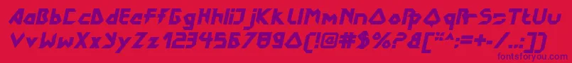 DokterbryceBlackitalic Font – Purple Fonts on Red Background