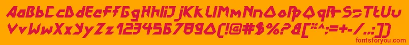 フォントDokterbryceBlackitalic – オレンジの背景に赤い文字
