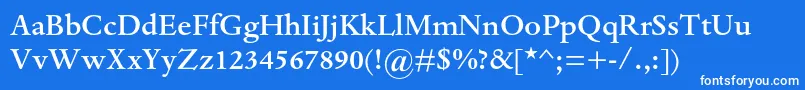 DantemtstdMedium Font – White Fonts on Blue Background