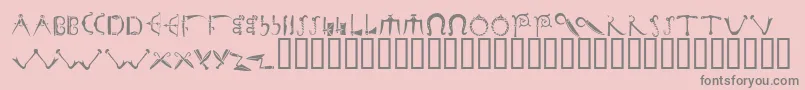 Torystoolsfs Font – Gray Fonts on Pink Background