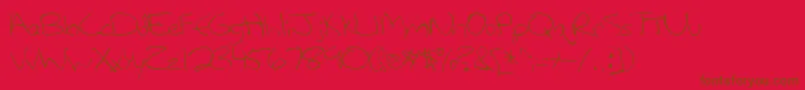 More about LanetteRegular Font LanetteRegular Font – Brown Fonts on Red Background