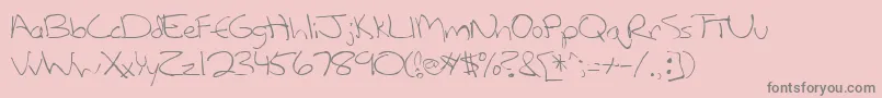 Police LanetteRegular – polices grises sur fond rose