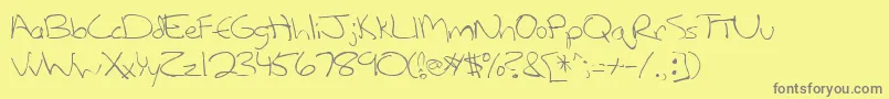 Police LanetteRegular – polices grises sur fond jaune