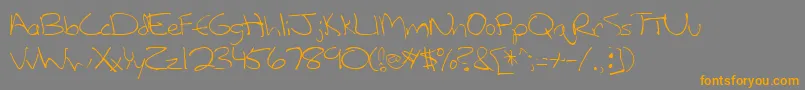 LanetteRegular Font – Orange Fonts on Gray Background