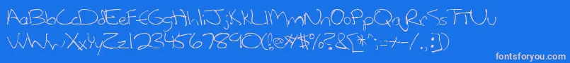 LanetteRegular Font – Pink Fonts on Blue Background