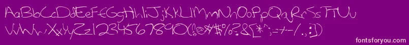 LanetteRegular Font – Pink Fonts on Purple Background