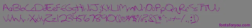 Police LanetteRegular – polices violettes sur fond gris