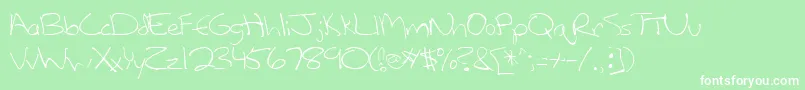 Police LanetteRegular – polices blanches sur fond vert
