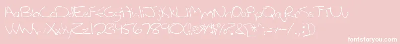 fuente LanetteRegular – Fuentes Blancas Sobre Fondo Rosa