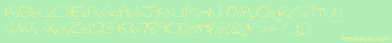 Шрифт LanetteRegular – жёлтые шрифты на зелёном фоне